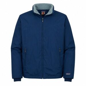 VTG‎ Patagonia Mens Shelled Synchilla Jacket Navy Blue Fleece Lined Bomber M